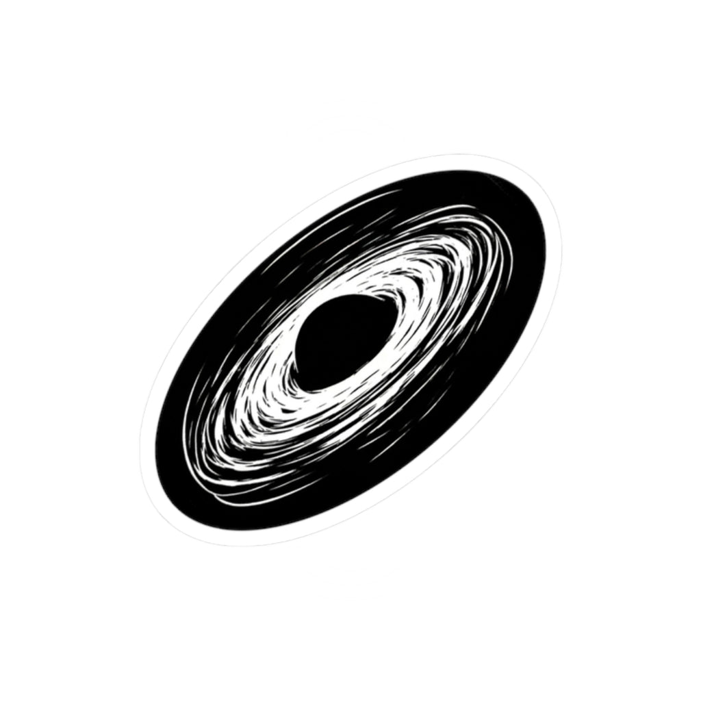 Black Hole Vinyl Sticker: Spiral Galaxy Kiss-Cut Decal for Laptops & Water Bottles
