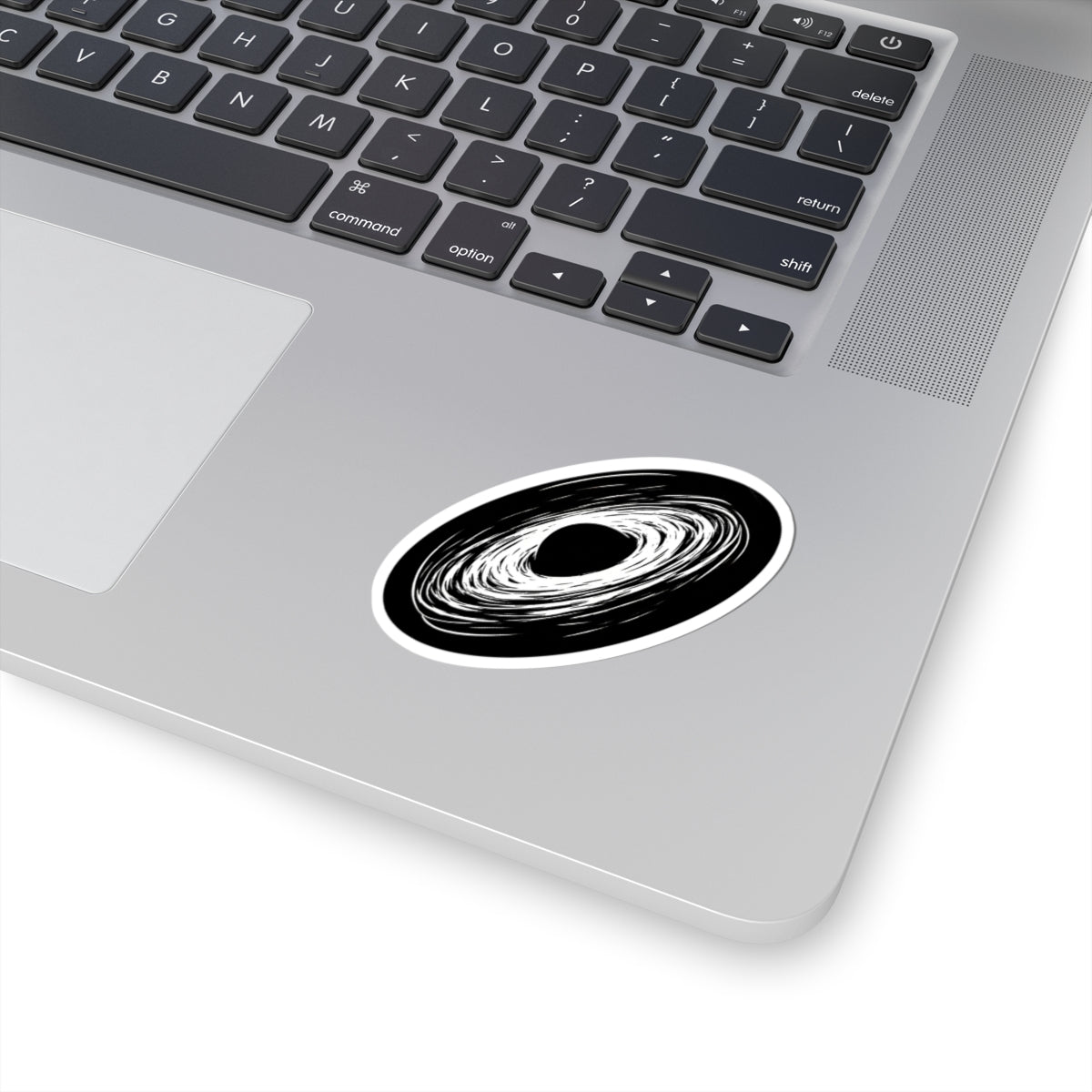 Black Hole Vinyl Sticker: Spiral Galaxy Kiss-Cut Decal for Laptops & Water Bottles