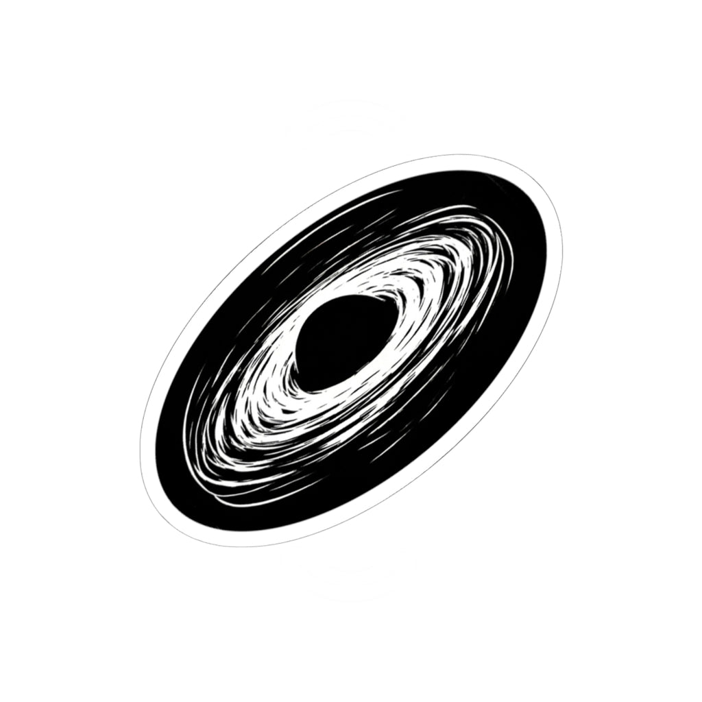 Black Hole Vinyl Sticker: Spiral Galaxy Kiss-Cut Decal for Laptops & Water Bottles