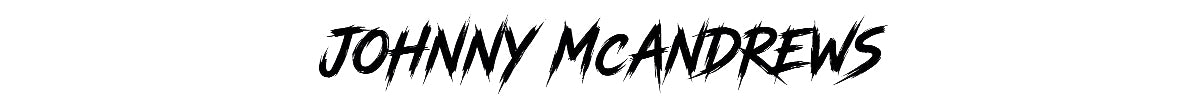 Black text 'JOHNNY MCANDREWS' on a white background